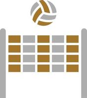 Volleyballnetz-Icon-Stil vektor