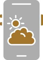 Stil des mobilen Wettersymbols vektor