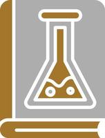 Chemie-Buch-Symbol-Stil vektor