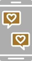 Hochzeits-Chat-Icon-Stil vektor