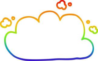 regnbåge lutning linje teckning tecknad serie vit moln vektor