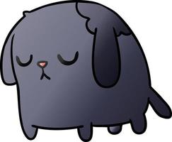 Steigungskarikatur des netten traurigen kawaii Hundes vektor