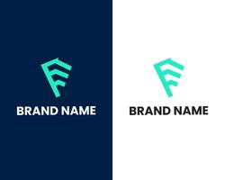 buchstabe e und f moderne logo-design-vorlage vektor