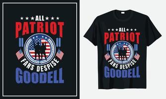 patriot dag t-shirt design skriva ut vektor