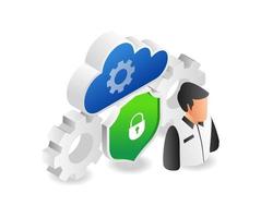 eine Cloud-Server-Sicherheit vektor