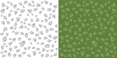 avokado mönster i många former. vektor illustration