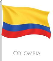 colombia flyga flagga med abstrakt vektor konst arbete och bakgrund design