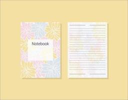 Notebook-Cover und Seitendesign. Vektor-Illustration vektor