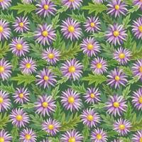 Gänseblümchen Blumen Musterdesign Stoff Textil. vektor