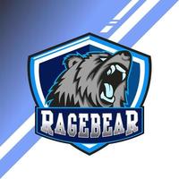 bärenmaskottchen esport logo design vektor