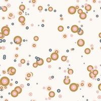 geometrisk bakgrund med ojämn cirklar. abstrakt runda sömlös mönster. hand dragen prickar mönster isolerat på bakgrund. vektor