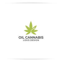 logotyp design marijuana olja, marijuana, cbd, eco vektor symbol för odla, friskvård.