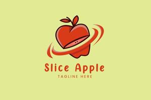 Scheibe Apfel moderne Logo-Vorlage vektor