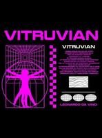 Vitruvianische Illustration Streetwear vektor