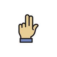 gester av mänskliga händer ikon eps 10 vektor
