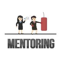 företag kvinna sekreterare mentor design karaktär på vit bakgrund vektor