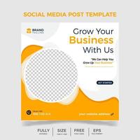 Business Social Media Post Design, quadratisches einzigartiges Bannerdesign, Corporate Business Promotion Social Media Web Banner Vorlage vektor