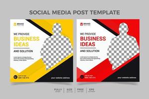 Bannerdesign für Social Media Template Business Marketing und Business Agency vektor