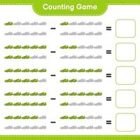 zähle und kombiniere, zähle die Anzahl der Fußballschuhe und kombiniere die richtigen Zahlen. pädagogisches kinderspiel, druckbares arbeitsblatt, vektorillustration vektor