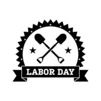 Happy Labor Day Banner isoliert auf weißem Hintergrund vektor