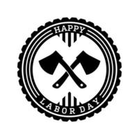 Happy Labor Day Banner isoliert auf weißem Hintergrund vektor