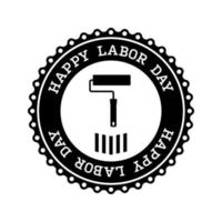 Happy Labor Day Banner isoliert auf weißem Hintergrund vektor