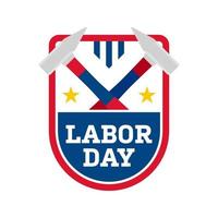 Happy Labor Day Banner isoliert auf weißem Hintergrund vektor