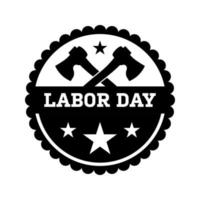 Happy Labor Day Banner isoliert auf weißem Hintergrund vektor