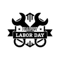 Happy Labor Day Banner isoliert auf weißem Hintergrund vektor