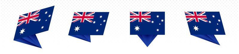 flagga av Australien i modern abstrakt design, flagga uppsättning. vektor