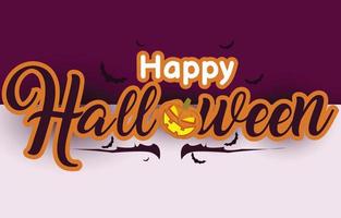 halloween hälsning kort. konst brev dekorerad med pumpor, spöken och fladdermöss. inbjudan kort aning eller gåva ger bort spöke. vektor illustration bakgrund