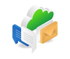 E-Mail-Daten des Cloud-Servers vektor