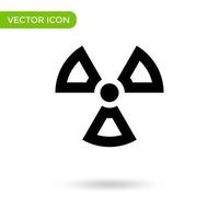 Symbol für Strahlungsgefahr. minimales und kreatives Symbol isoliert auf weißem Hintergrund. Vektor-Illustration-Symbol-Marke vektor