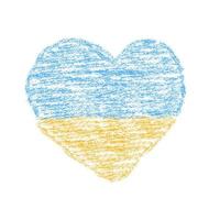 ukrainisches Herz mit Textur vektor