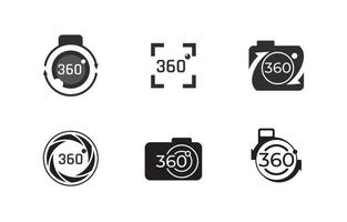 360-Grad-Kamera-Logo-Vorlage vektor