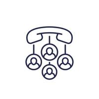 VoIP-Telefonie, Symbol für die Anrufleitung vektor