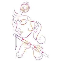 Shri Krishna moderne Kunstillustration vektor