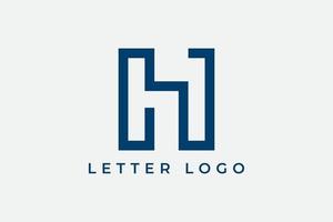enkel linje första brev h logotyp vektor