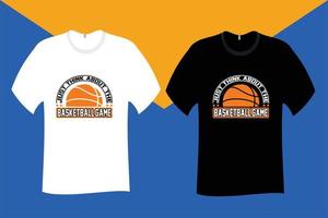 Denken Sie nur an das Design des Basketballspiel-T-Shirts vektor