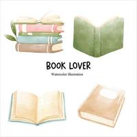 bok älskare, bibliotek. vektor illustration