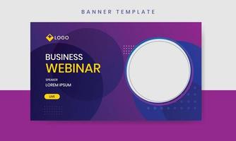 Business-Webinar-Anzeigen-Banner-Design-Vorlage. vektor