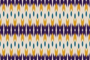 ikat seamless mönster i tribal. tyg etnisk mönsterkonst. amerikansk, mexikansk stil. design för bakgrund, tapeter, vektorillustration, tyg, kläder, matta, textil, batik, broderi. vektor