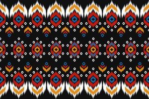 matta etnisk mönster konst. ikat seamless mönster i tribal. amerikansk, mexikansk stil. design för bakgrund, tapeter, vektorillustration, tyg, kläder, matta, textil, batik, broderi. vektor