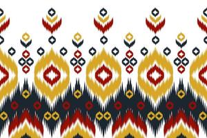 abstrakte ethnische Musterkunst. ikat nahtloses muster traditionell. amerikanischer, mexikanischer Stil. Design für Hintergrund, Tapete, Vektorillustration, Stoff, Kleidung, Teppich, Textil, Batik, Stickerei. vektor