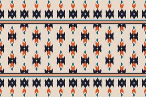 abstrakte ethnische Musterkunst. ikat nahtloses muster traditionell. amerikanischer, mexikanischer Stil. Design für Hintergrund, Tapete, Vektorillustration, Stoff, Kleidung, Teppich, Textil, Batik, Stickerei. vektor