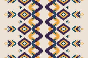 abstrakt etnisk mönsterkonst. ikat traditionella sömlösa mönster. amerikansk, mexikansk stil. design för bakgrund, tapeter, vektorillustration, tyg, kläder, matta, textil, batik, broderi. vektor