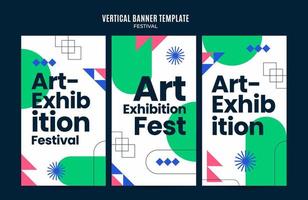 festival webb baner för social media vertikal affisch, baner, Plats område och bakgrund vektor