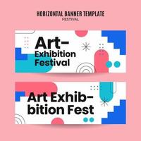 festival-webbanner für horizontale plakate, banner, raumfläche und hintergrund der sozialen medien vektor
