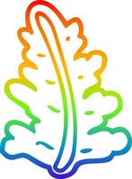 Regenbogen-Gradientenlinie Zeichnung Cartoon-Blatt vektor