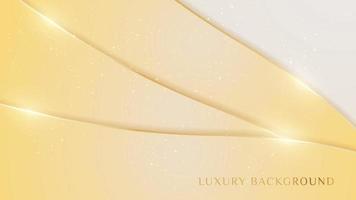 eleganter hintergrund mit linie goldenen elementen realistisches modernes konzept der luxuspapierschnittart 3d vektor